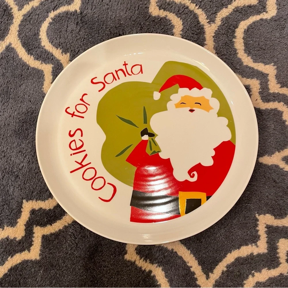 Crate & Barrel Cookies for Santa Plate
